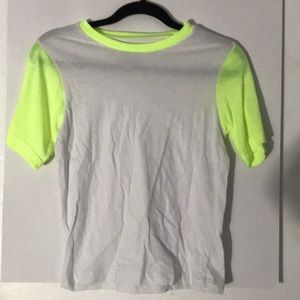 cute neon yellow and white shirt